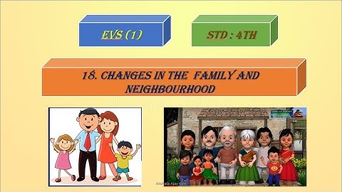 18. Changes in the Family and Neighbourhood  | Std : 4th  | Subject : EVS (1) Tr. Akshata Ajay Kale.