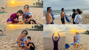 Gia Đình Đi Tắm Biển Buổi Chiều Ở Biển Mũi Né Phan Thiết 🏖