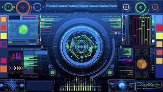 Sci-Fi Colorful HUD Display Loop 3 Hours | Ambient Tech Screensaver for Labs, Studios & Gaming Rooms
