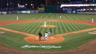 Top prospect Vladimir Guerrero Jr. doubles versus Hartford Yard Goats
