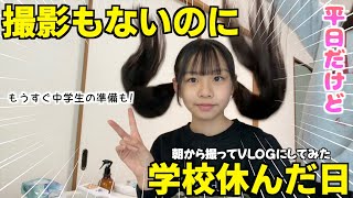 【平日vlog】平日にあとで学校へ行く予定だったのに行けなくなった
