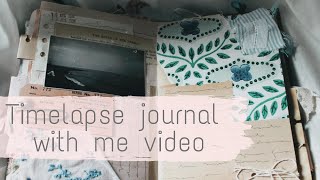 Journaling time-lapse in my junk journal | 02 | Relaxing nostalgic spread