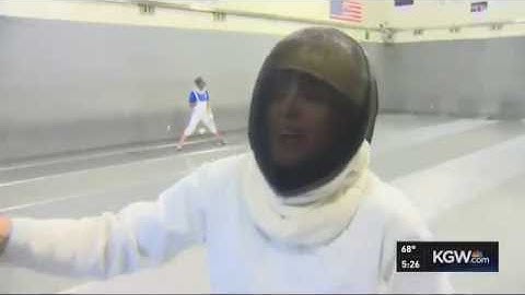 Learning how to fence with Olympian Phil Reilly