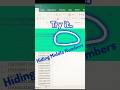 How to hide numbers in excel | How to hide phone number in excel #excel #exceltips #ytshorts #shorts