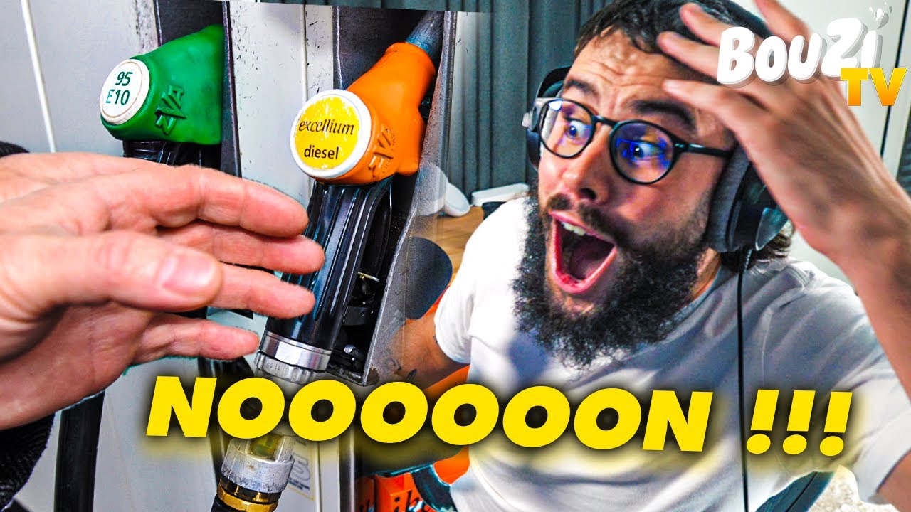 IL MET DU DIESEL DANS SA MOTO ! (react)