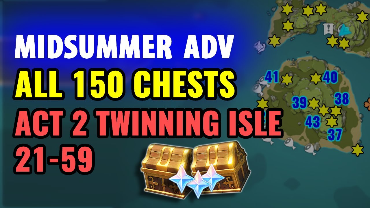 ALL 150 Chest Locations - Twinning Isle - Midsummer Island Adventure ...