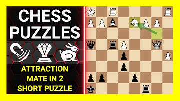 Chess Puzzles to Practice. Themes: Attraction, Mate in 2, Short puzzle. Learn Chess