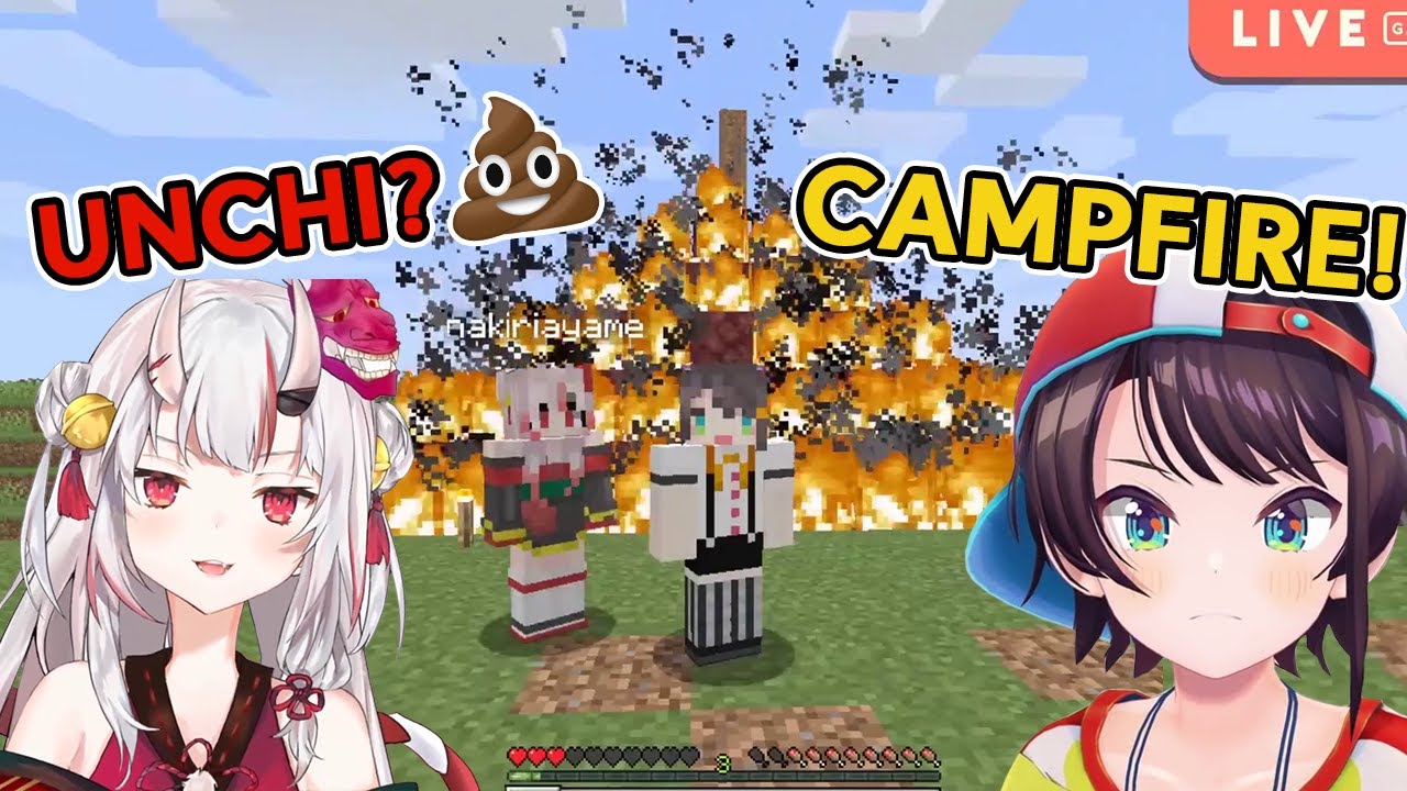 Ayame and Subaru are trying to make a CAMPFIRE【ENG SUB】【Hololive】