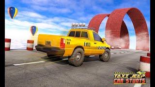 Taxi Jeep Car Stunts Games 3D: Ramp Car Stunts (Mustard Games Studios) | Android Gameplay HD screenshot 4