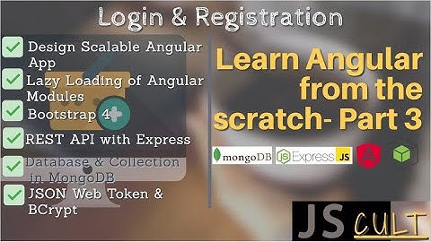 Learn Angular from the scratch-Part 3 | Login & Signup | REST API server using Express and MongoDB
