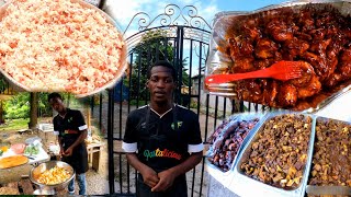 Jamaica big cookout | curry goat | bake chicken | rice&peas loving wat i do #pastalicious