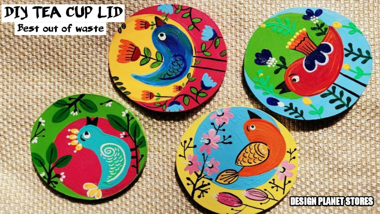 TEA CUP LID / COVER ☕ HOW TO MAKE TEA / COFFEE CUP LID HOW DO YOU