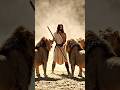 Jesus is fighting with lions