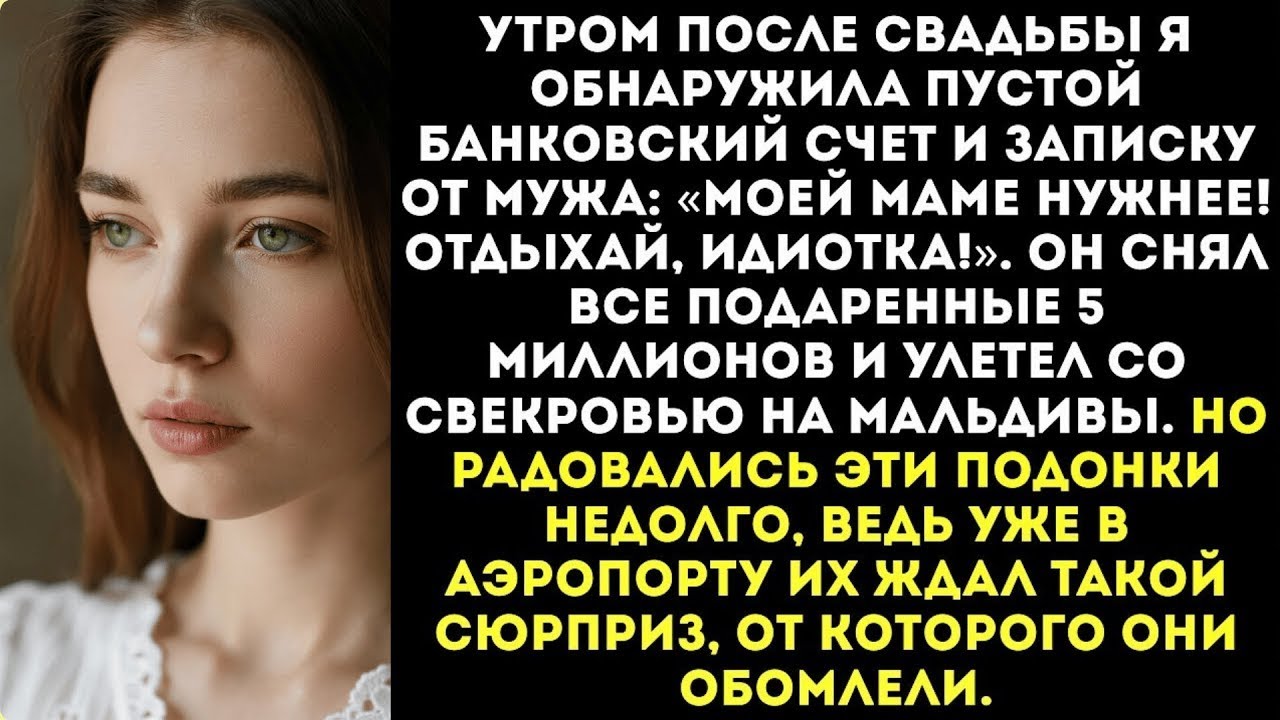 «Моей маме нужнее!» — муж украл все деньги, подаренные нам на свадьбу, и улетел с мамой в отпуск.