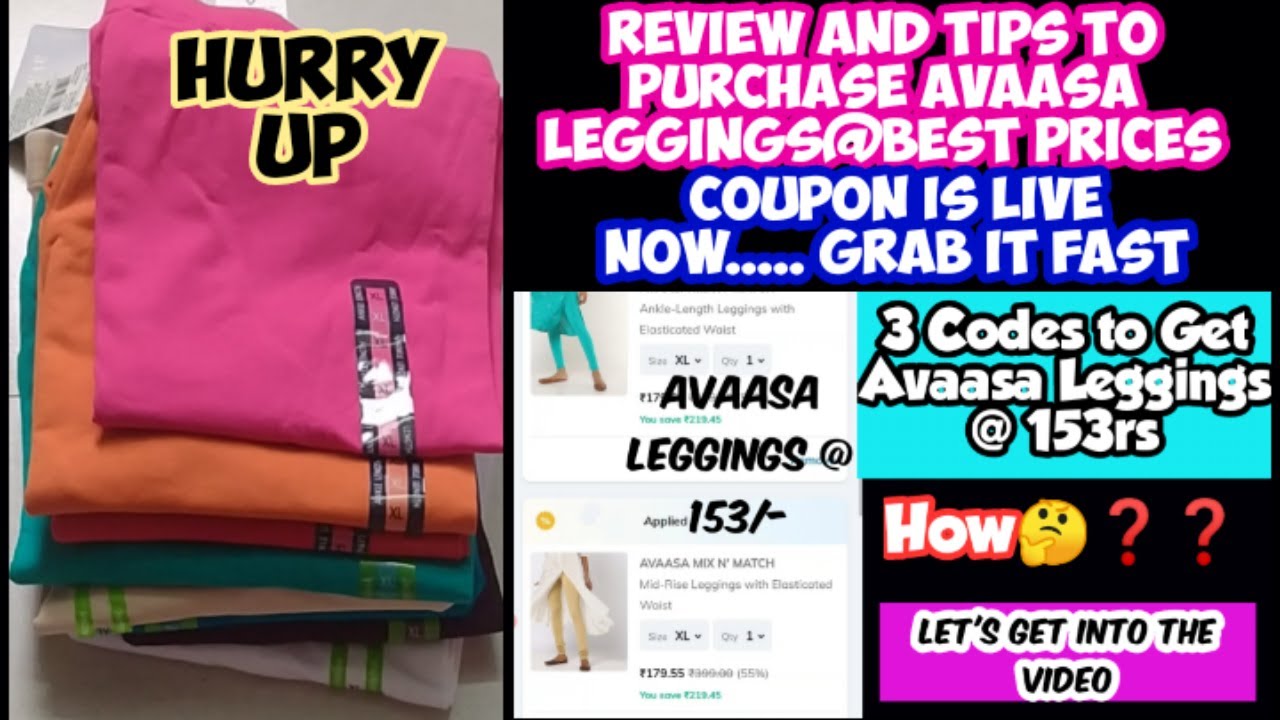 Ajio/Avaasa Leggings Review and Tips to buy Avaasa Leggings @Best Prices/Avaasa  Leggings for 153/- 🤔 