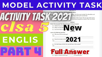 Model Activity Task Class 5 English Part 4 | Model Activity Task 2021 Class 5 English Part 4