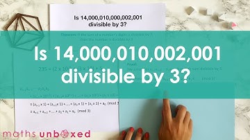 ■ How to tell if any number is divisible by 3 (and why this works!) | Modular arithmetic Q4