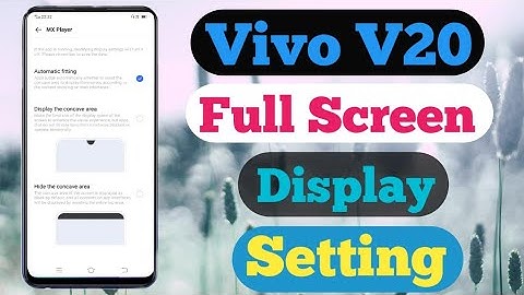 How To Full Screen Display On Vivo V20 || Vivo V20 Full Screen Display Setting