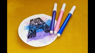 İsminin Baş Harfini Renklendir - Renkli Mandala Çalışması - Görsel Sanatlar Dersi Etkinlikleri