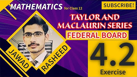 Class 12 | Maths | Unit 4 | Higher Order Derivatives | Ex 4.1 |Taylor Series| Federal and KPK Board|