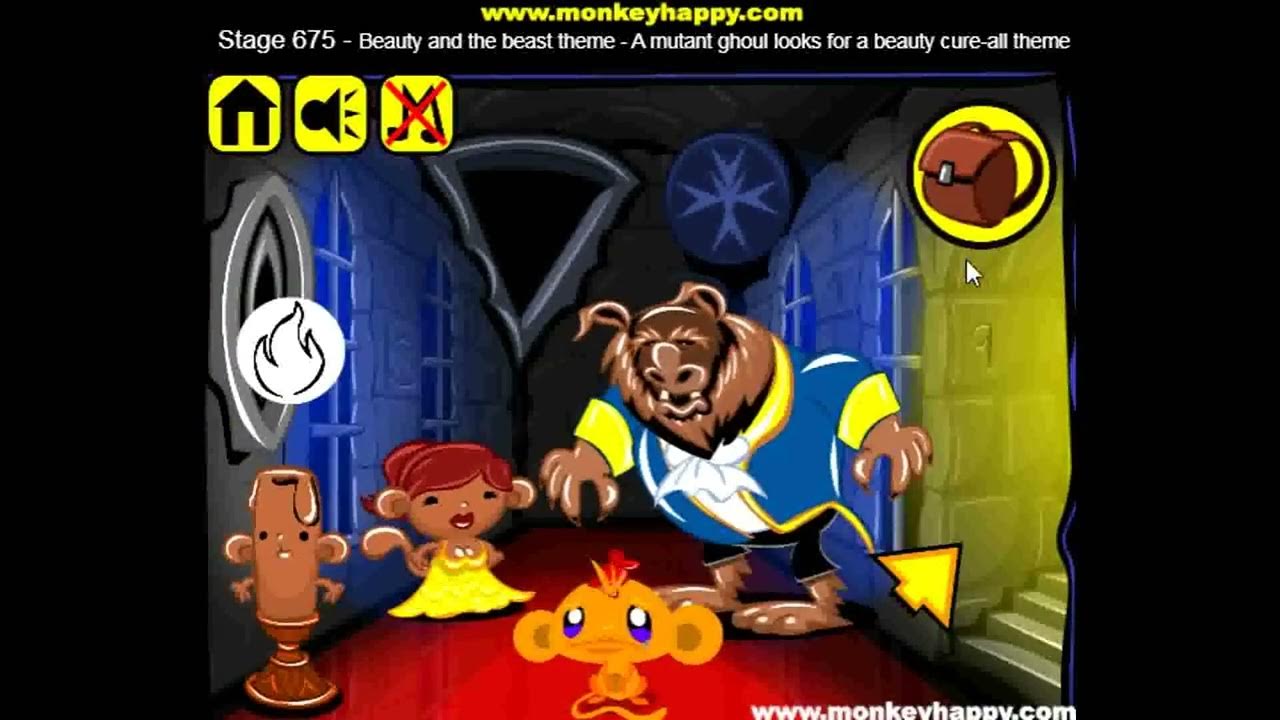 Прохождение Игры. Обезьянка Идёт К Счастью Этап 675 Красавица И ...
