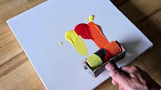 Easy Acrylic Painting Technique / Abstract Cityscape / Step By Step