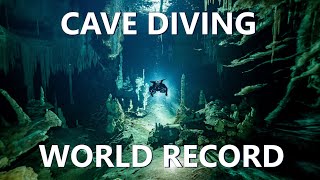 CAVE DIVING WORLD RECORD: Longest solo cave dive swimming!