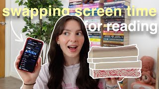 swapping screen time for reading time | no spoiler reading vlog 📱📖