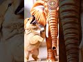 Cute Puppy Playing Near Elephant Statue | Heart Melting Moment