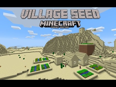 Minecraft PE 0.13.2 Seed: Cool 4 Villages Spawn Minecraft Pocket Edition 2016
