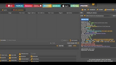 Unlocktool: FAIL SGPT:  None partition found! Make sure you have installed proper driver / SOLUCION
