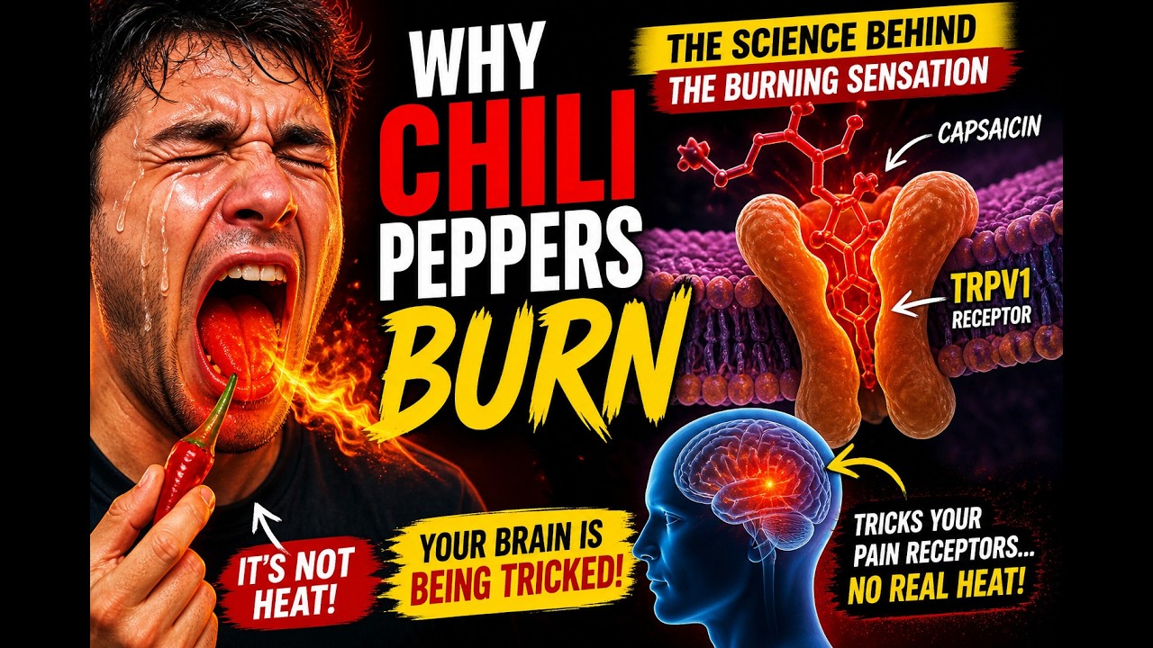 Why Chili Peppers Burn Your Mouth 🔥 The Science of Capsaicin Explained (It’s Not Heat!)