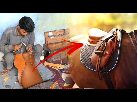 Handmade saddle making | polo english horse saddle made with great sakils | western saddle and