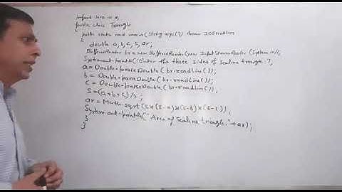 Area of scalene triangle in java