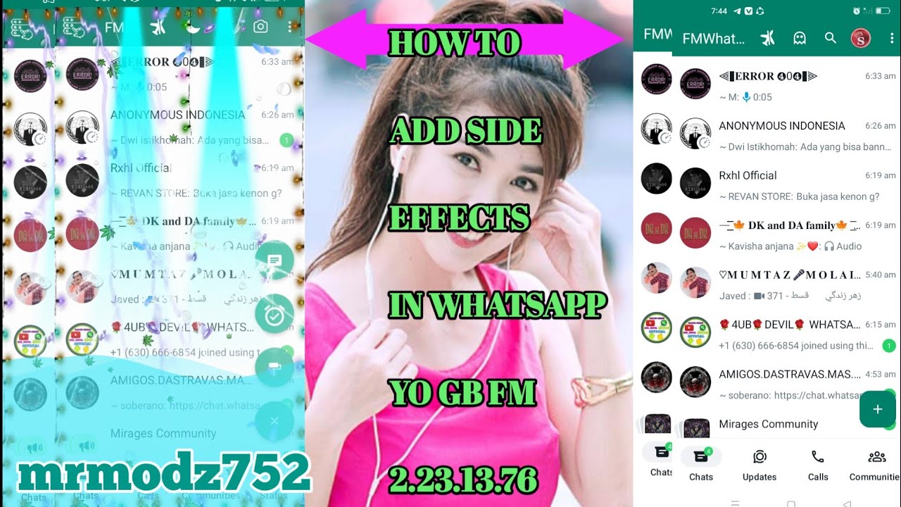 HOW TO ADD SIDE EFFECT IN WHATSAPP BASE 2.23.13.76 - YouTube