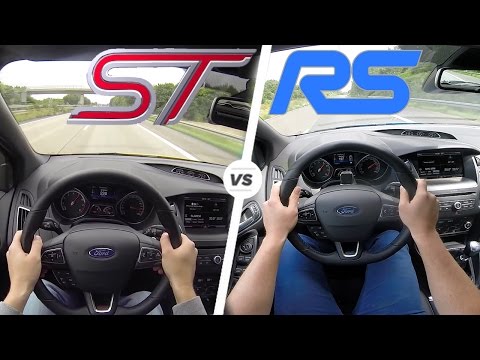 Ford Focus RS vs Focus ST ACCELERATION & TOP SPEED AutoBahn POV Drive