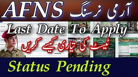 AFNS Online Apply Last Date | Registration 2022-23 | Status pending | Armed force nursing services