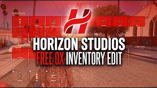Horizon Studios Free Ox Inventory Edit | Clean UI | FiveM Inventory Showcase
