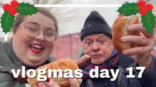 VLOGMAS DAY 17 | Christmas shopping \& market w. dad | m\&s, aldi, tkmaxx \& homesense haul! | 2022 UK