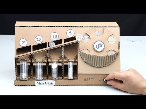 How to Make Coin Sorting Machine from Cardboard