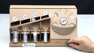 How to Make Coin Sorting Machine from Cardboard
