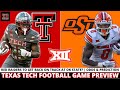 Texas Tech Football Game Preview: at Oklahoma State | Injury Update | Odds & Prediction