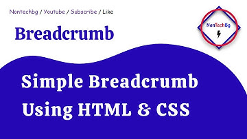 Create Basic Breadcrumb Design Using HTML & CSS Only By NonTechBg | #webdesign #webdevelopment |