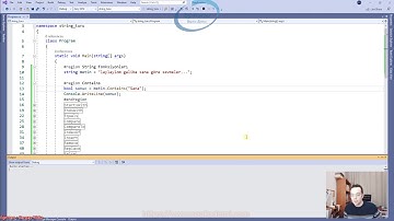 314) String Fonksiyonları - Contains Metodu
