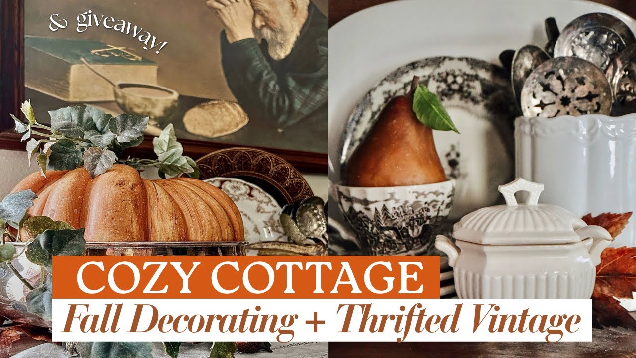 Thrifting Vintage Decor AND Styling It | Cozy Cottage Decorating Ideas | Goodwill Thrift Shopping