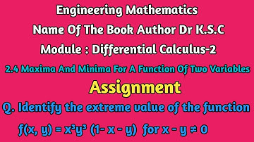 DifferentialCalculus_2 | Identify The Extreme Value Of The Function f(x,y)=x³y³(1-x-y)  for x-y≠0