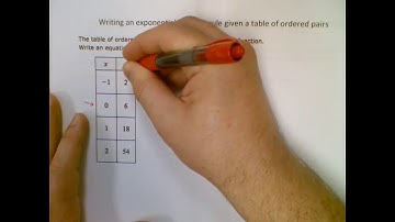 Algebra 1 - Writing an exponential function rule given a table of ordered pairs