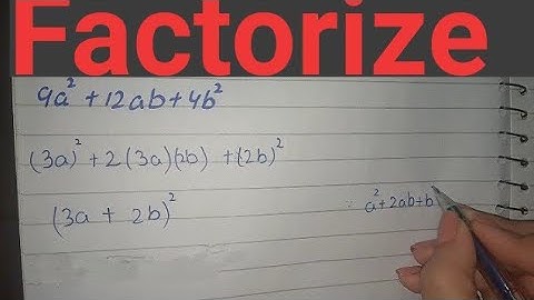 Factorize the following class 8, factorize 9a^2+12ab+4b^2 (9a2+12ab+4b2)