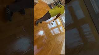 How to refinish worn hardwood floors #beforeandafter#hardwoodflooring #repair #finish #floor #diy