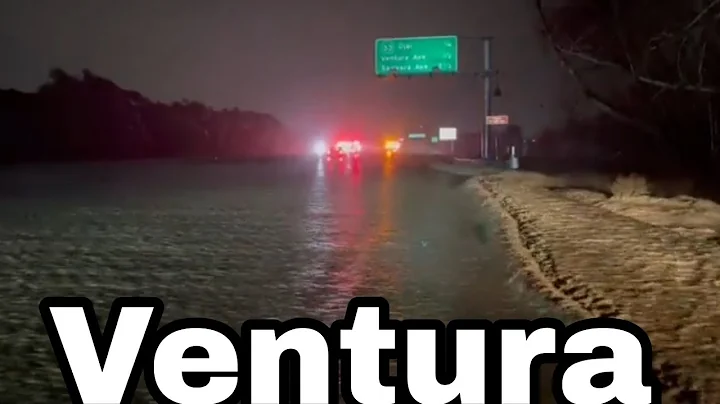 Highway 101 completely covered by the Ventura Rive...